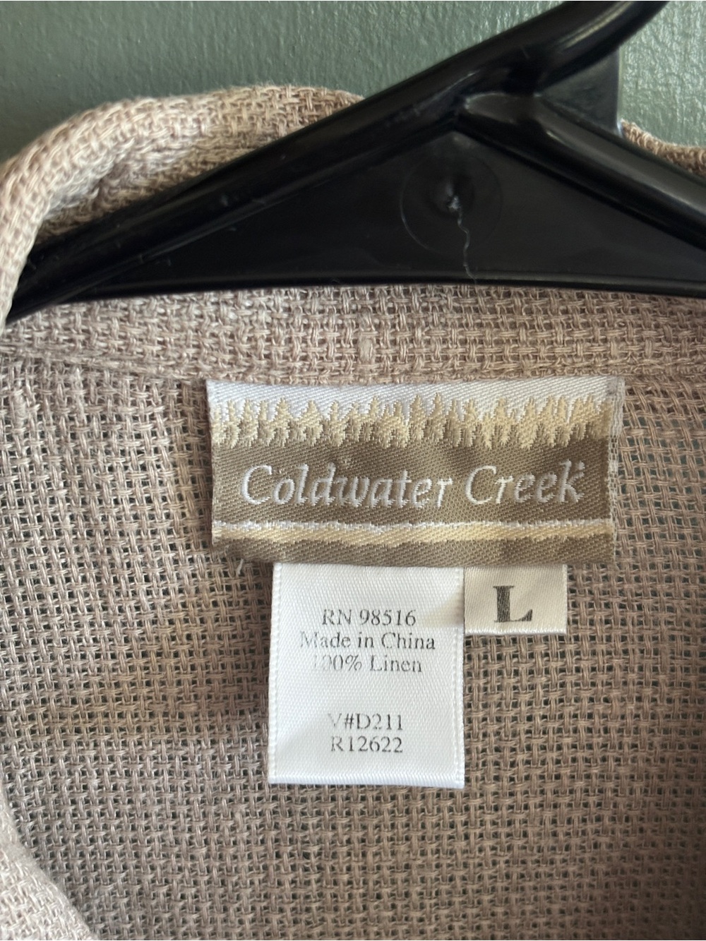 Coldwater Creek: Linen (Beautiful natural weave!) Vintage Jacket - Picture 4 of 5